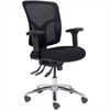 Baphomet Office Chair - When seen from behind the twin backrest supports on the black professional ergonomic heavy duty mesh chair look like the Devil's horns .. suppose the resemblance is no accident