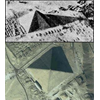 The Great Pyramid actually has eight sides that split into light and dark shadows on the equinox, which can only be seen from the air. The Egyptians that built it hadn't invented the wheel yet.
