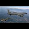 USAF plane(Boeing KC-135)lands at Prestwick Airport , Scotland after emergency