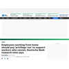 Deutsche Bank: Remote workers should pay a 