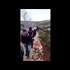 Israeli Forces place razor wire on a route taken by school students.