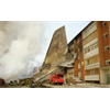 This is what the debris looks like when an airplane crashes into a building.