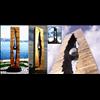 Montage: The 10 Story Tear Drop Memorial Presented by Russia to Commemorate 911, actually represents a micro thermonuclear demolition charge vaporizing everything in its path at the WTC Sept. 11, 2001
