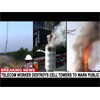Telecom technicians destroy 5G towers to warn public